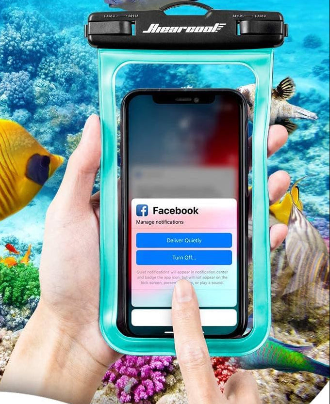 Waterproof Phone Pouch, IPX8 Waterproof Phone Case for Iphone 17/16/15/14 Pro Max, Cell Phone Dry Bag for Beach & Cruise Essentials, Touch Screen, Lanyard Included, 2 Pack (Fits up to 8.3”)